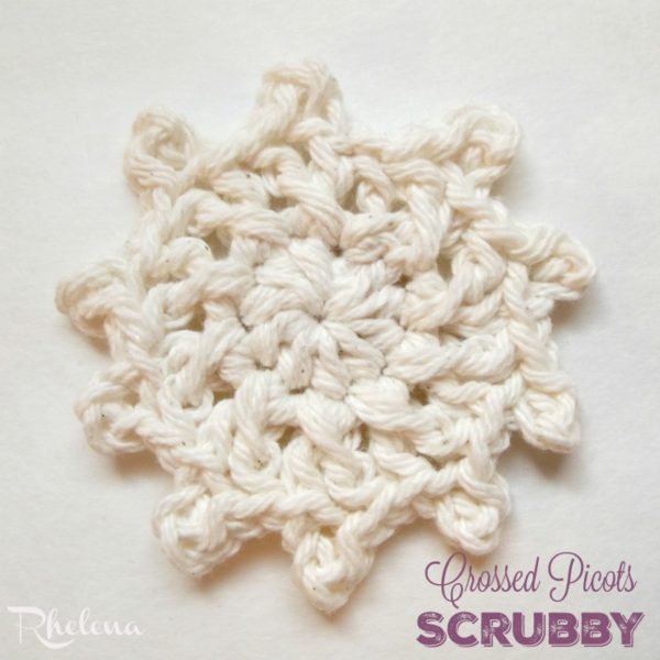Crossed Picots Scrubby - CrochetNCrafts