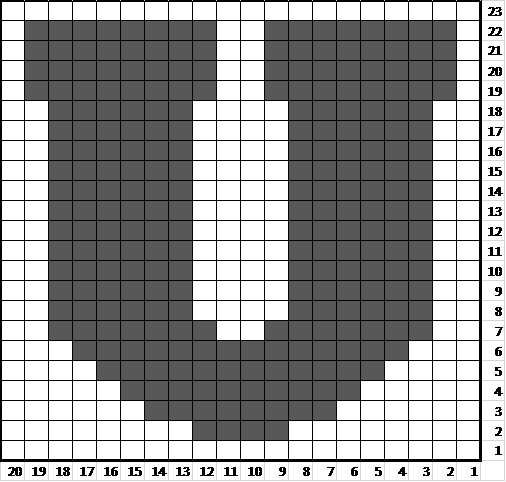 U-Uppercase Tapestry Chart