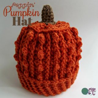 Poppin' Pumpkin Hat ~ FREE Crochet Pattern Adjustable To Any Size