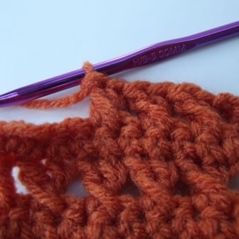 Backtrack and Crochet Into Skipped Stitch