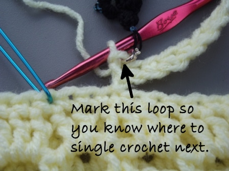 Mark the Loop For the Next Single Crochet