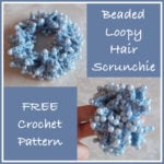 Beaded Loopy Hair Scrunchie