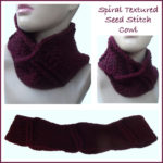 Spiral Textured Seed Stitch Cowl