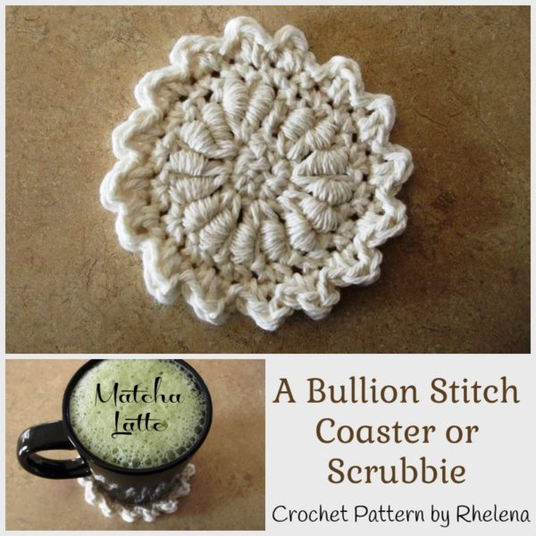 A Bullion Stitch Coaster ~ FREE Crochet Pattern