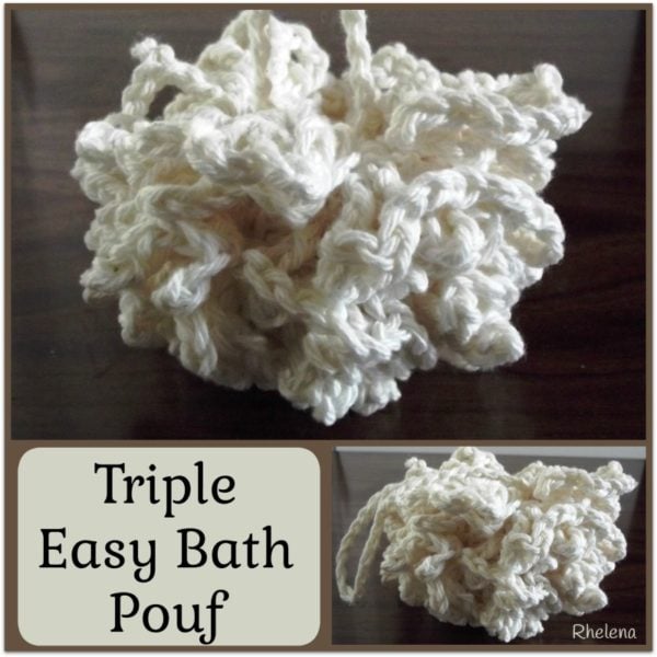 Triple Easy Bath Pouf FREE Crochet Pattern