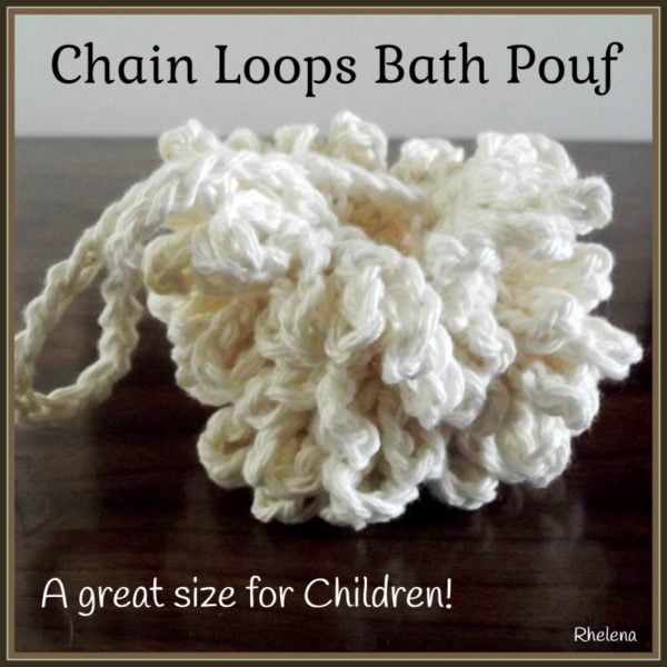 Chain Loops Bath Pouf FREE Crochet Pattern
