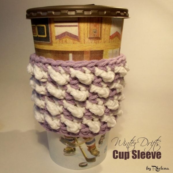 Winter Drifts Cup Sleeve - FREE Crochet Pattern
