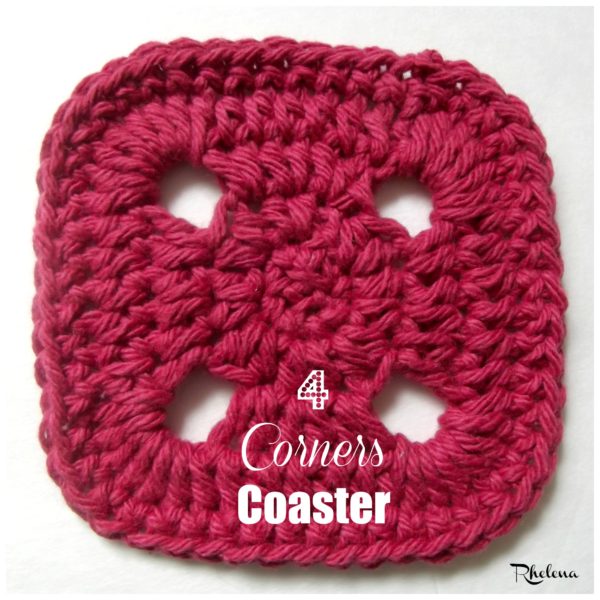 4 Corners Coaster ~ FREE Crochet Pattern 4 Corners Coaster ~ FREE Crochet Pattern