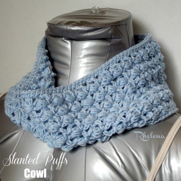 Slanted Puffs Cowl ~ FREE Crochet Pattern Slanted Puffs Cowl ~ FREE Crochet Pattern