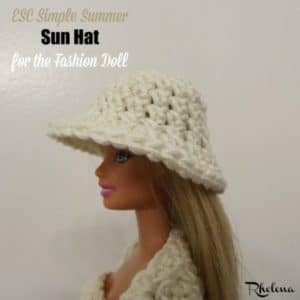 ESC Simple Summer Sun Hat for the Fashion Doll ~ FREE Crochet Pattern