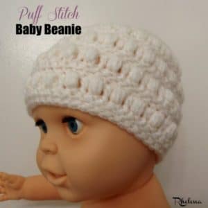 Puff Stitch Crochet Baby Beanie 