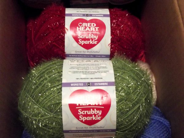 Red Heart Scrubby Sparkle