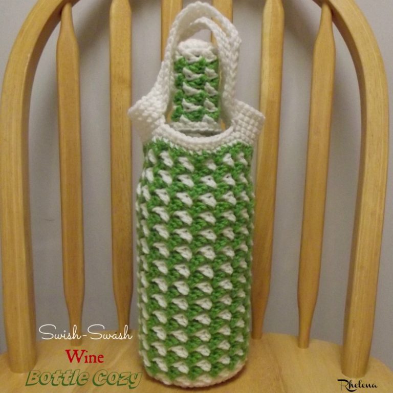SwishSwash Wine Bottle Cozy CrochetNCrafts
