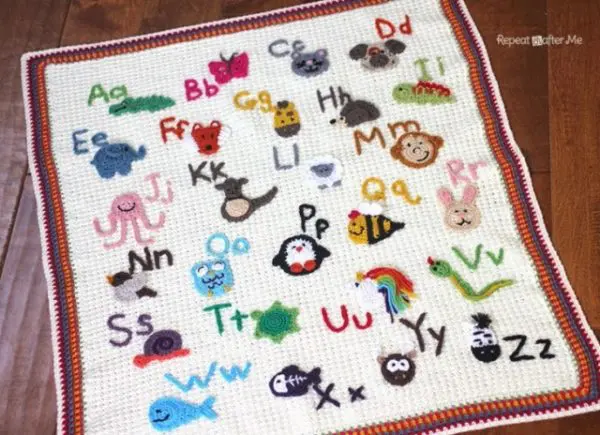 Animal Alphabet Afghan by Repeat Crafter Me