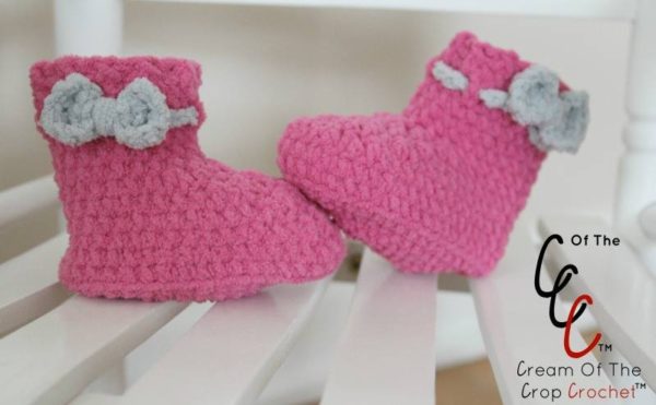 Crochet Baby Booties by Cream Of The Crop Crochet