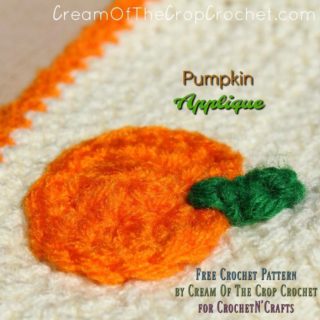 Pumpkin Applique by Cream Of The Crop Crochet