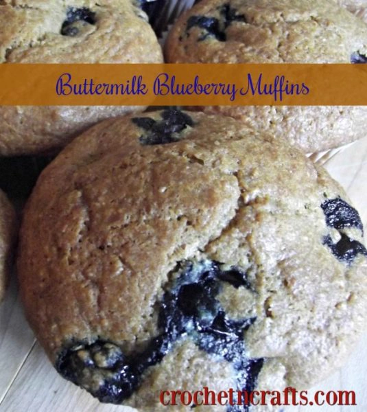 Rich buttermilk blueberry muffins recipe.