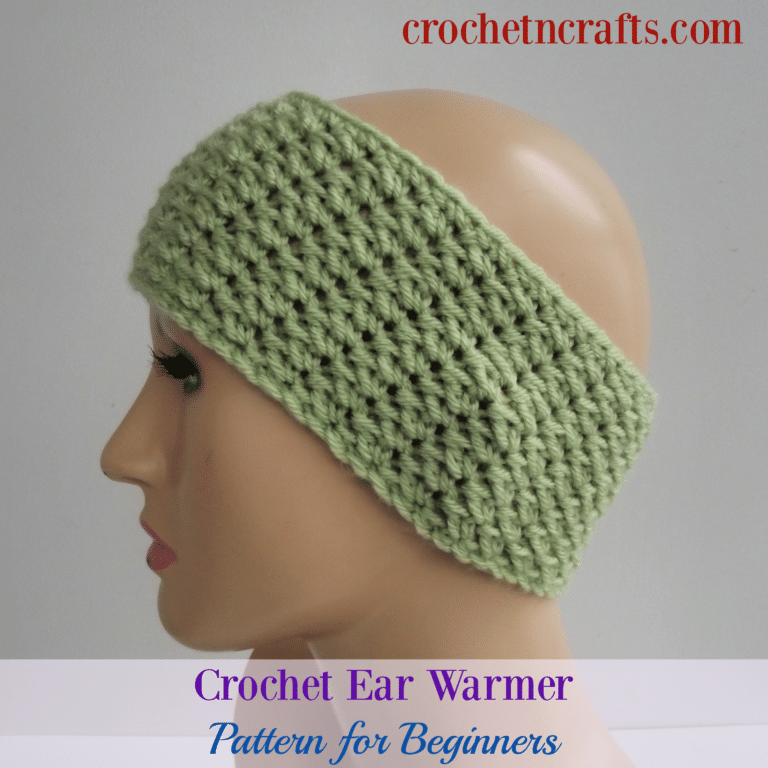 Crochet Ear Warmer Size Chart with a Single Crochet Ear Warmer Pattern