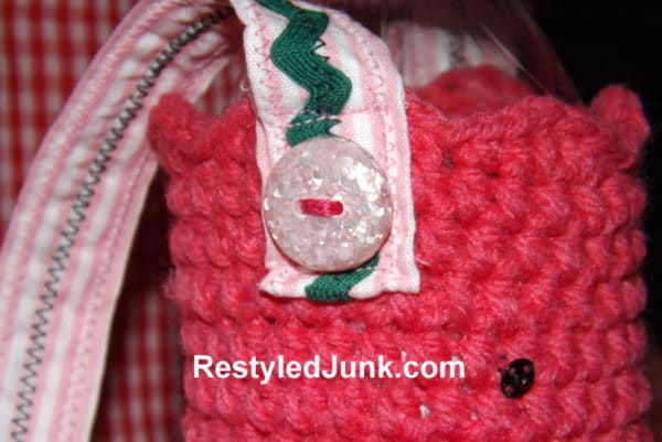 The finished handled is attached to the water bottle holder.