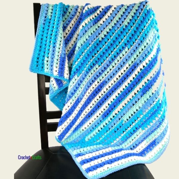 Bead Stitch Crochet Baby Blanket by Crochet Pattern Bonanza