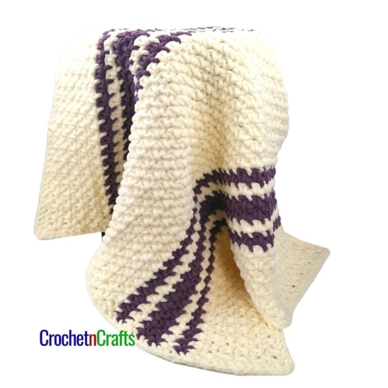 Moss Stitch Baby Blanket Crochet Pattern CrochetNCrafts