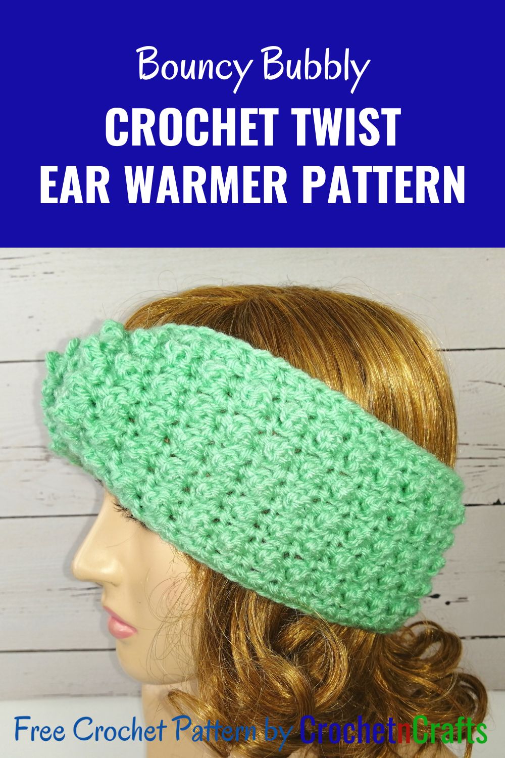 Bouncy Bubbly Crochet Twist Ear Warmer Pattern - CrochetNCrafts