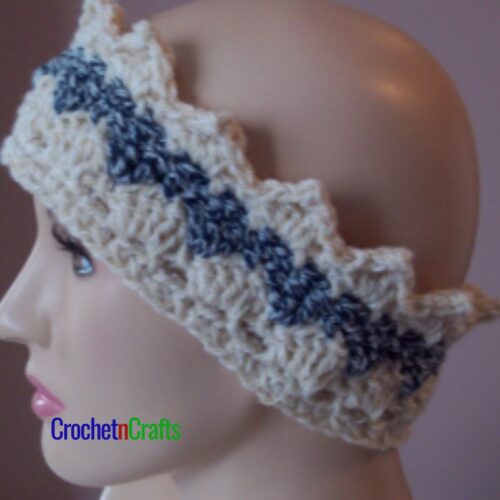 Crown Ear Warmer ~ FREE Crochet Pattern