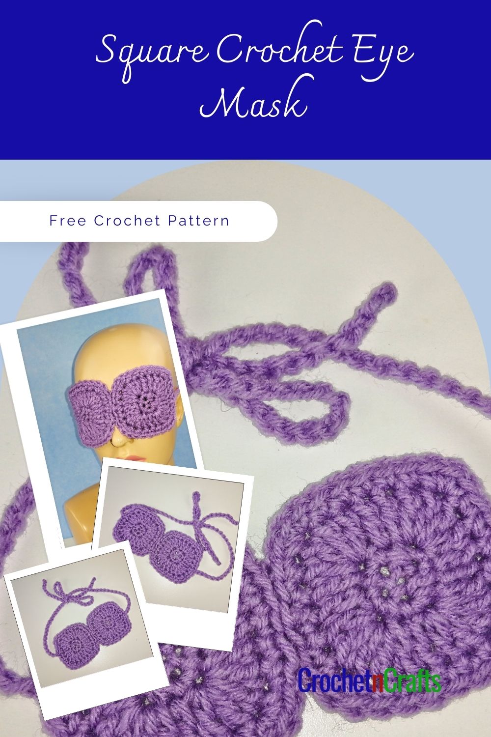 Square Eye Mask FREE Crochet Pattern