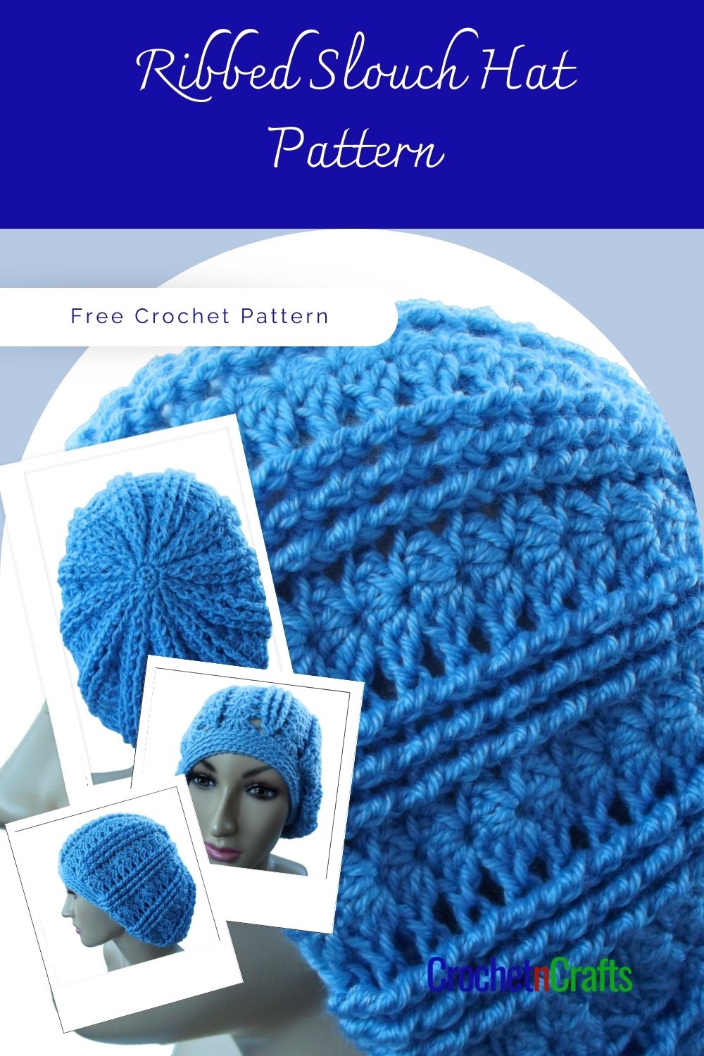 Ribbed Slouch Hat FREE Crochet Pattern