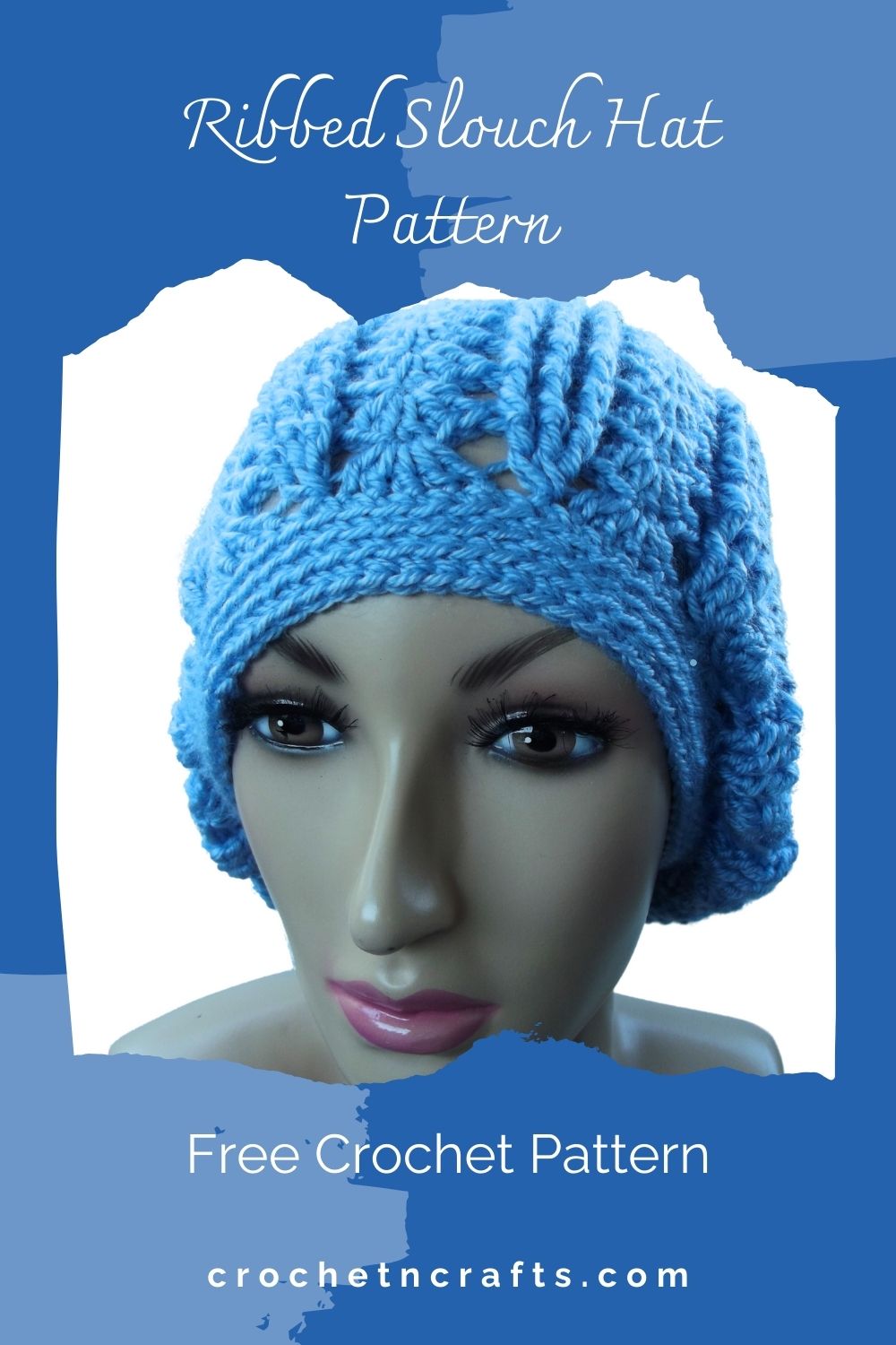 Ribbed Slouch Hat FREE Crochet Pattern