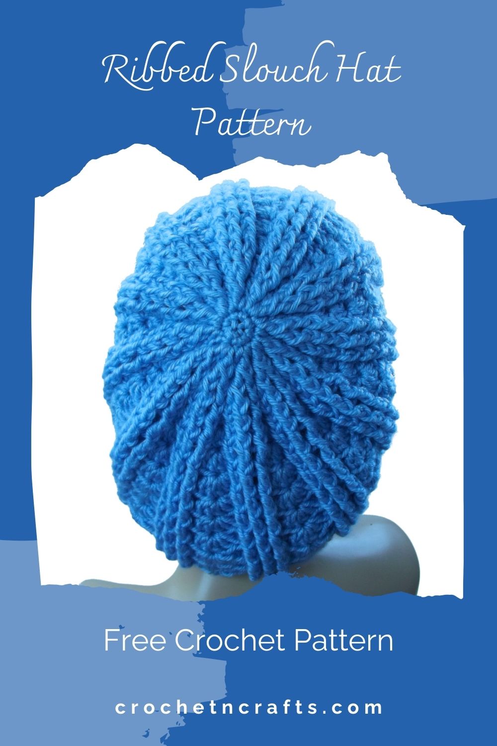 Ribbed Slouch Hat FREE Crochet Pattern