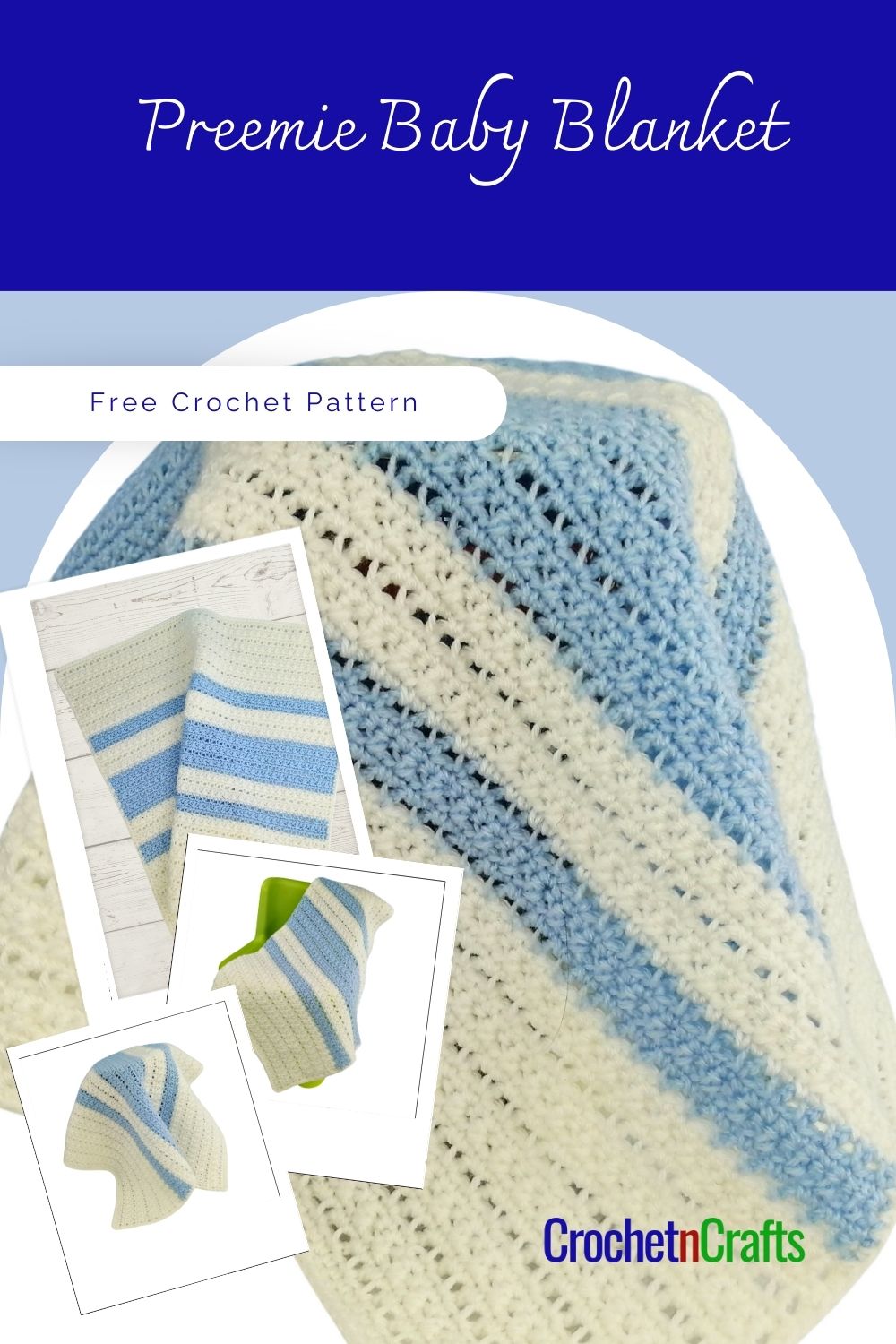 Crochet Preemie Baby Blanket Ambler CrochetNCrafts