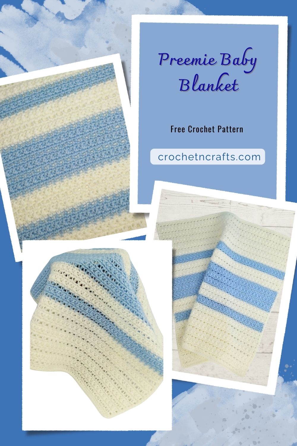 Crochet Preemie Baby Blanket Ambler CrochetNCrafts