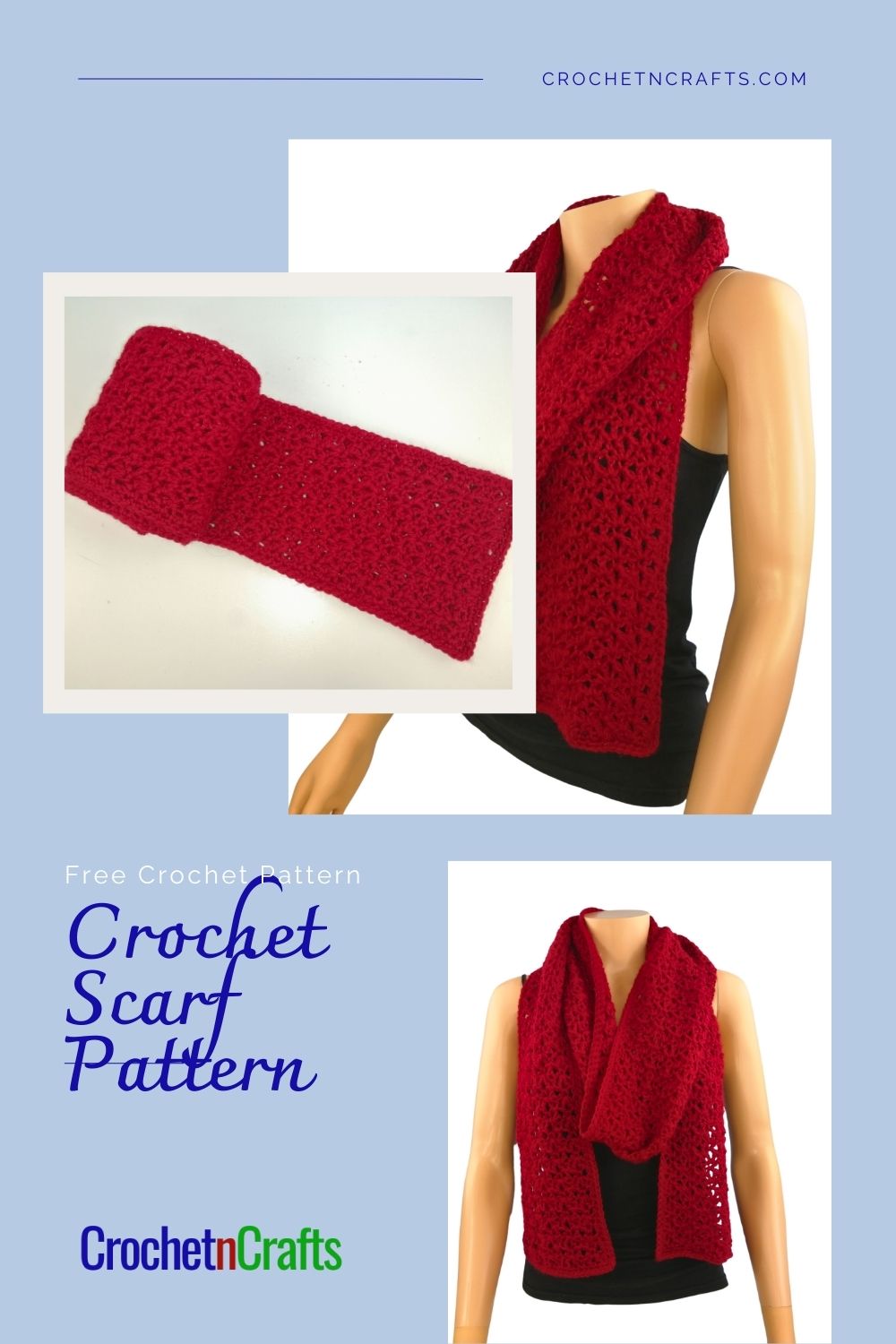 Blossom Stich Crochet Scarf Pattern - CrochetNCrafts