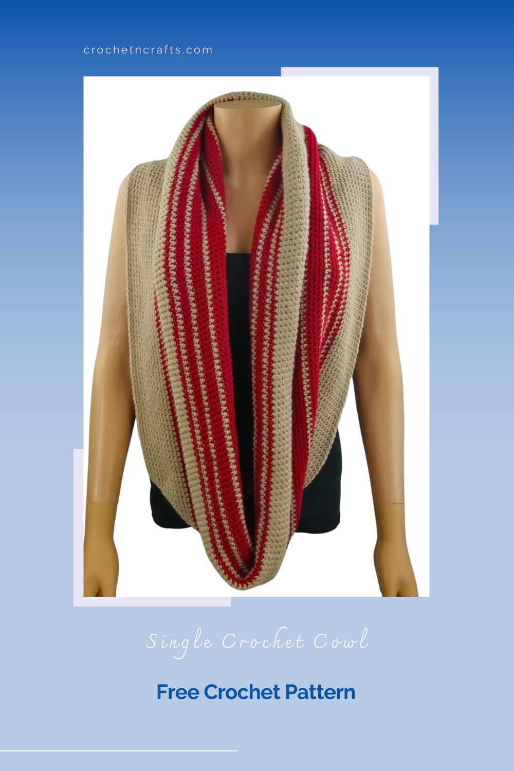 Single Crochet Cowl Pattern CrochetNCrafts