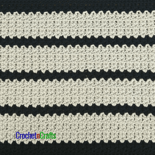 Pretty Simple Crochet Floor Mat Pattern shown up close.