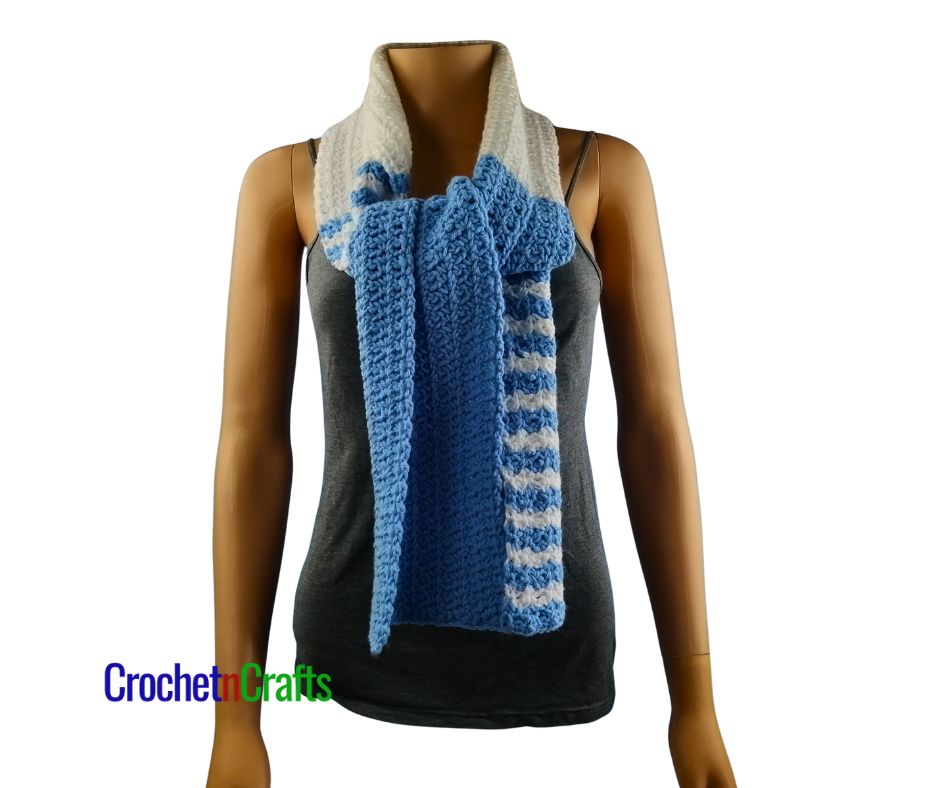 Colorblock and Striped Crochet Scarf Pattern - Spaced Spider