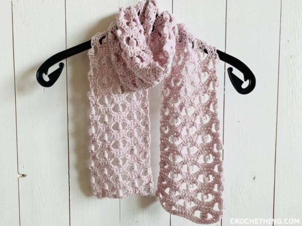 Blocked Puff Stitch Scarf by Crochething