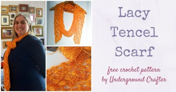 Lacy Tencel Scarf by Underground Crafter