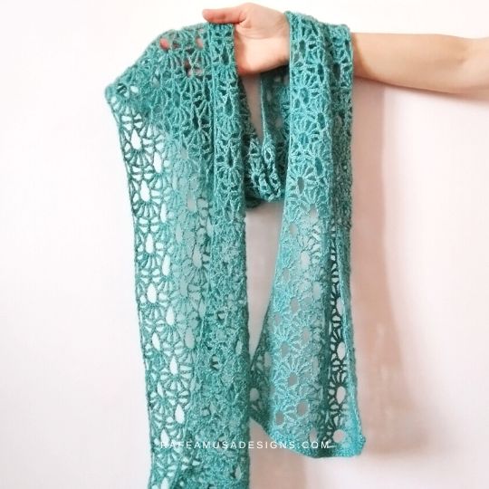 Spring Breeze Lace Scarf by Raffamusa Designs