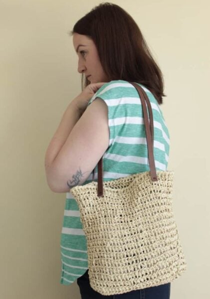 Easy Crochet Raffia Bag Pattern for Summer by Blue Star Crochet