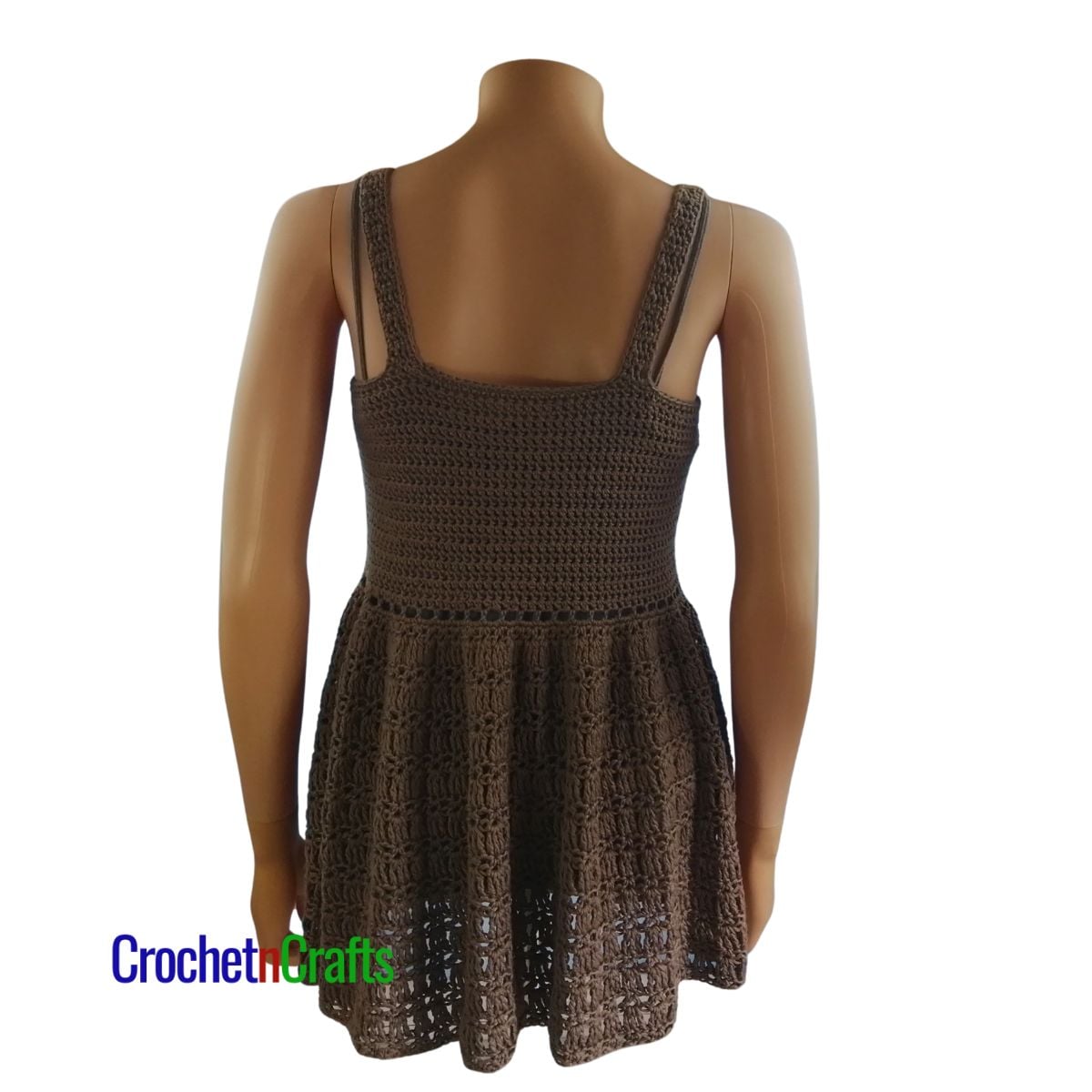 Crochet Peplum Top with Lots of Ruffles - Back View