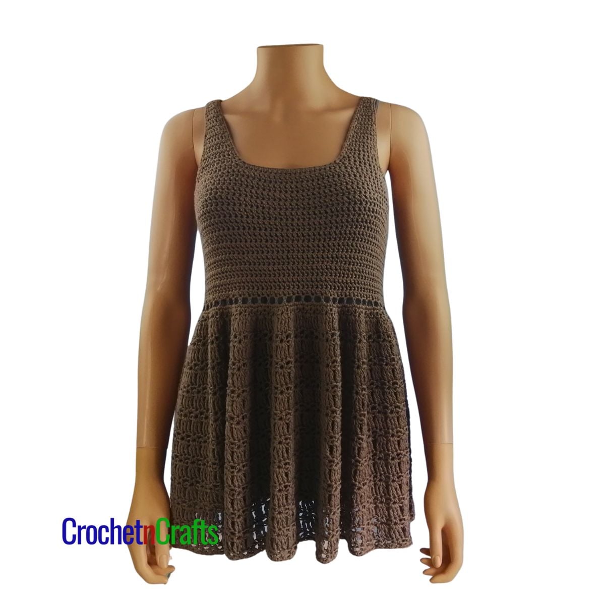 Crochet Peplum Top with Lots of Ruffles - Front View