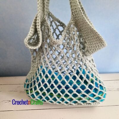Crochet mesh bag pattern.