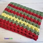 Quick Crochet Blanket - Folded Up