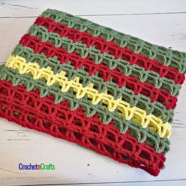 Quick Crochet Blanket - Folded Up