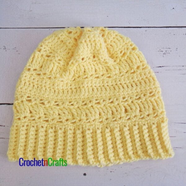 Quick-Crochet-Hat-Pattern-Valencia - Laid Flat
