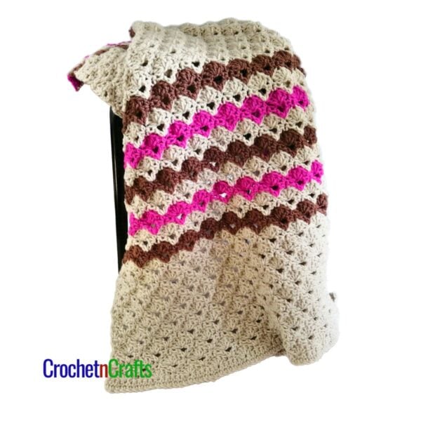 Shell Blanket Crochet Pattern - Alternating Shells and V's