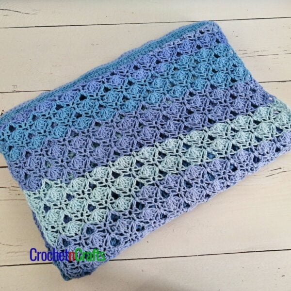 Shell Shawl Crochet Pattern - Alternating Shells and V's